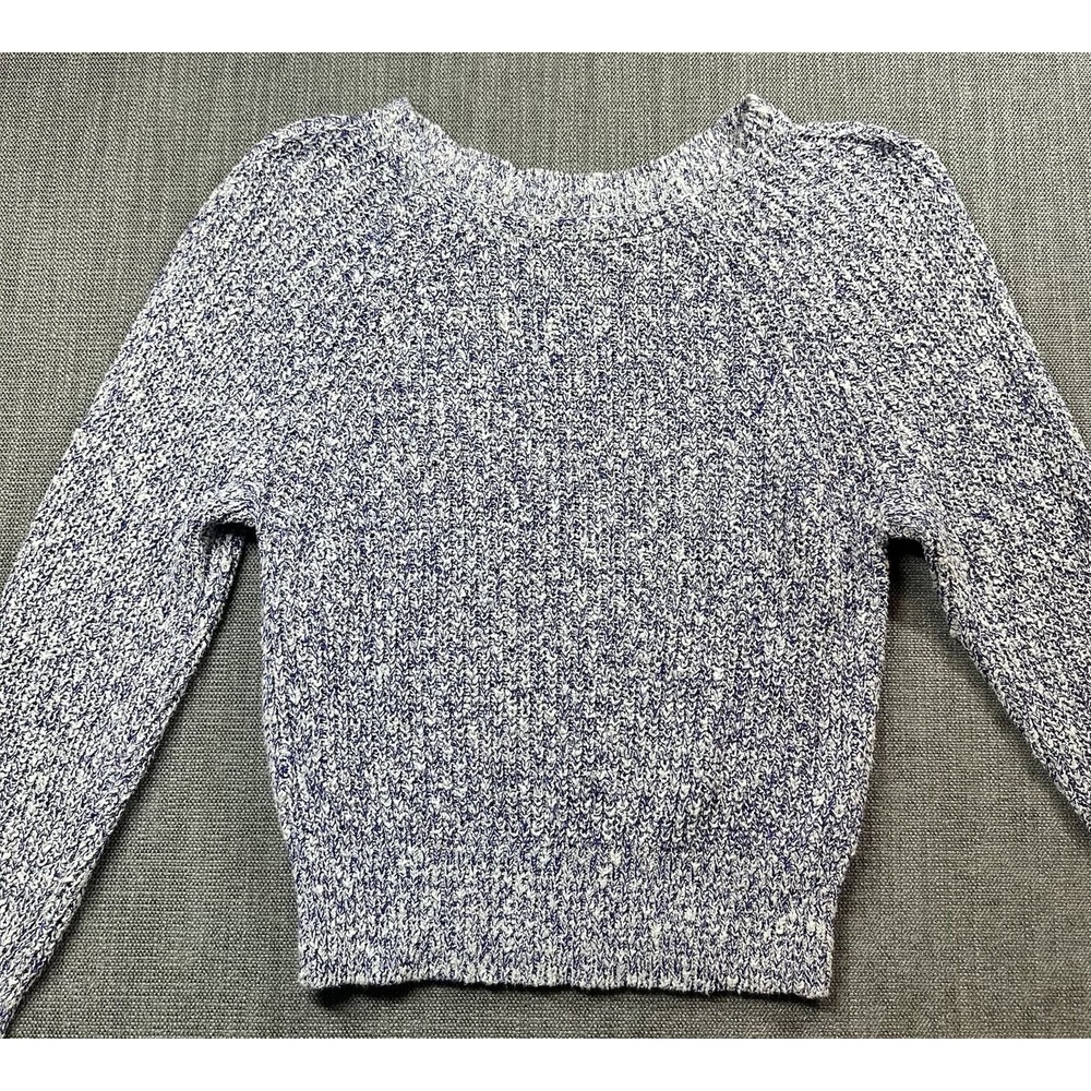 Free People Black White Textured Sweater XS‎ Boho Knit Pullover Cozy